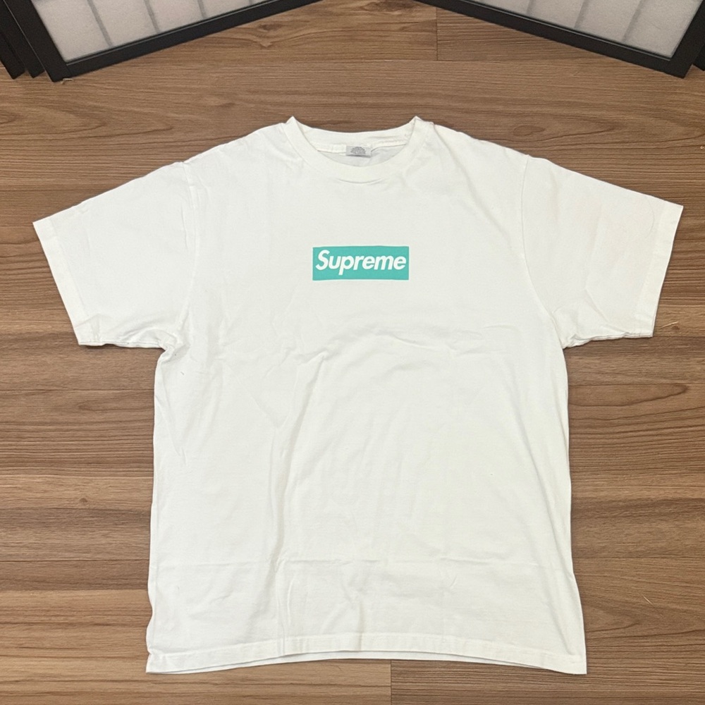 Supreme TIFFANY & CO White Tee BOX LOGO